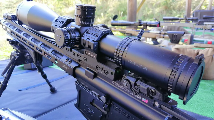 Thermal rifle scope mounted for hunting